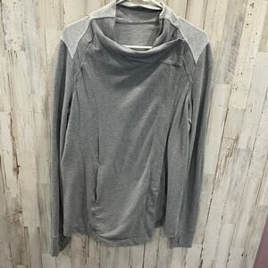 Lululemon *READ* Coast Wrap Open Front Cardigan Waterfall Thumbholes Grey Size 8